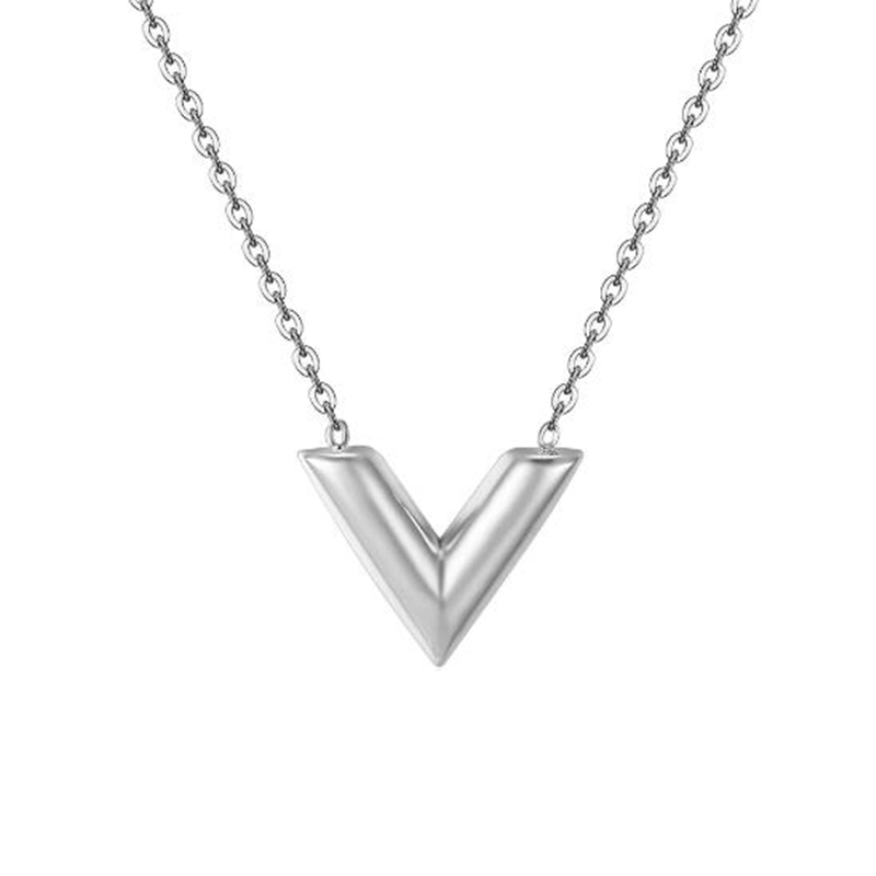 Silver plated V Ketting