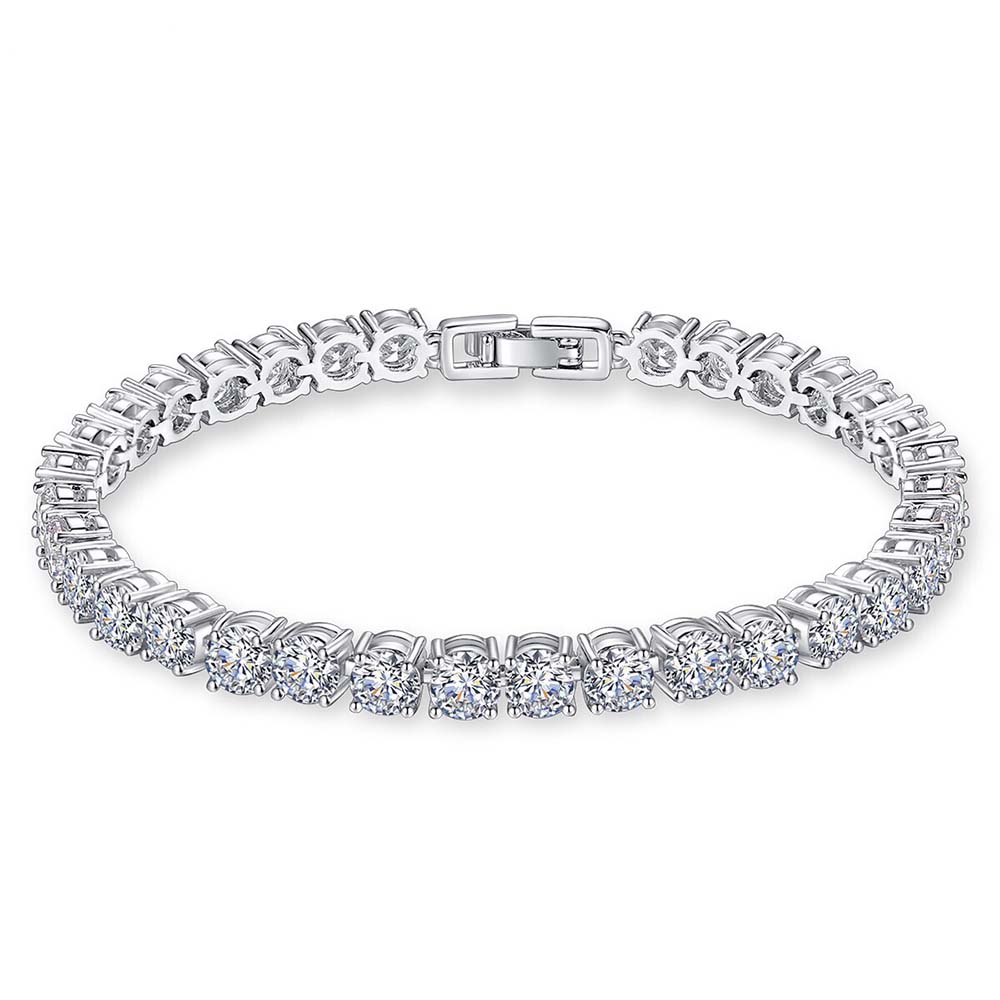 Tennisarmband Zirkonia 3,0 Mm 18 Cm | Groen,zilverkleurig | Dames | 3.24 gr. €65,55 - Juwelier Jos