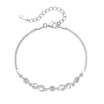 Witte Swarovski Infinity Armband