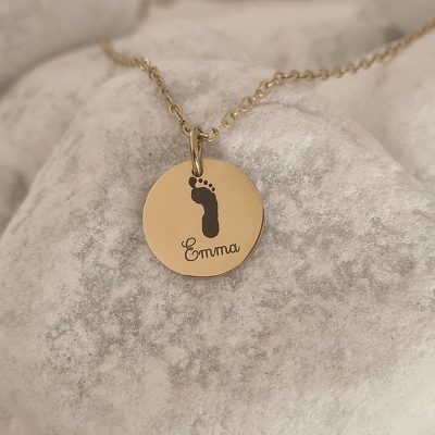 Ketting met Voetafdruk en Naam