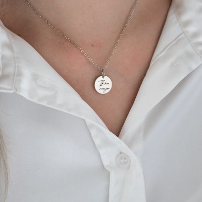 Ketting met eigen handschrift Silver Plated